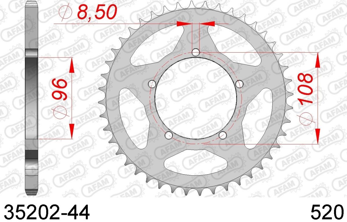 REAR STEEL 44T, 520