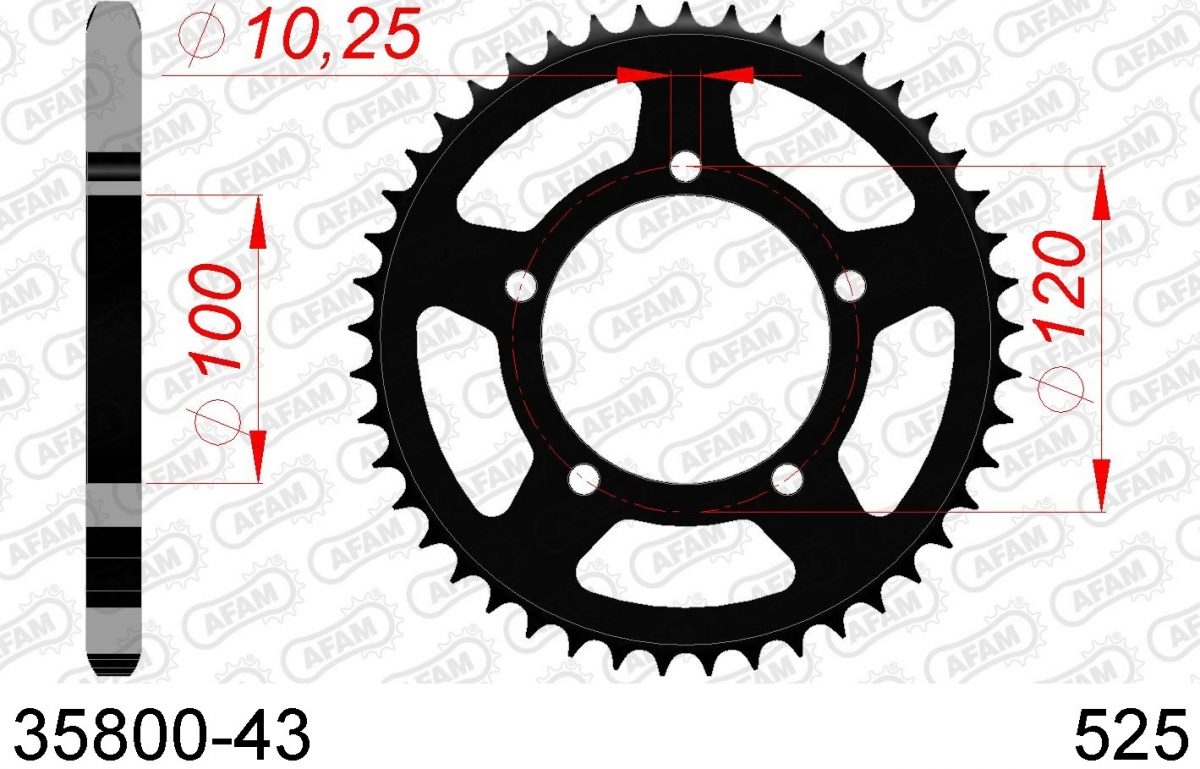 REAR STEEL 43T, 525