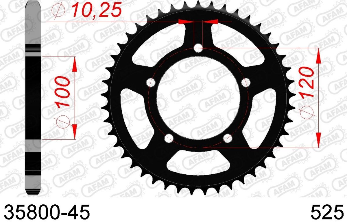 REAR STEEL 45T, 525