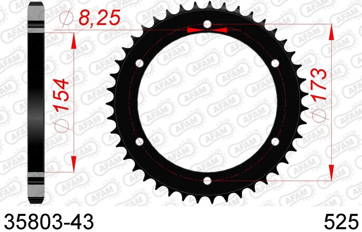 REAR STEEL 43T, 525