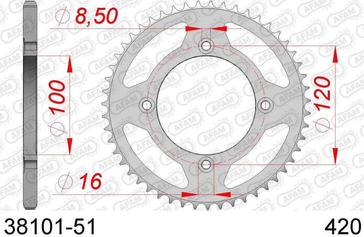 REAR STEEL 51T, 420