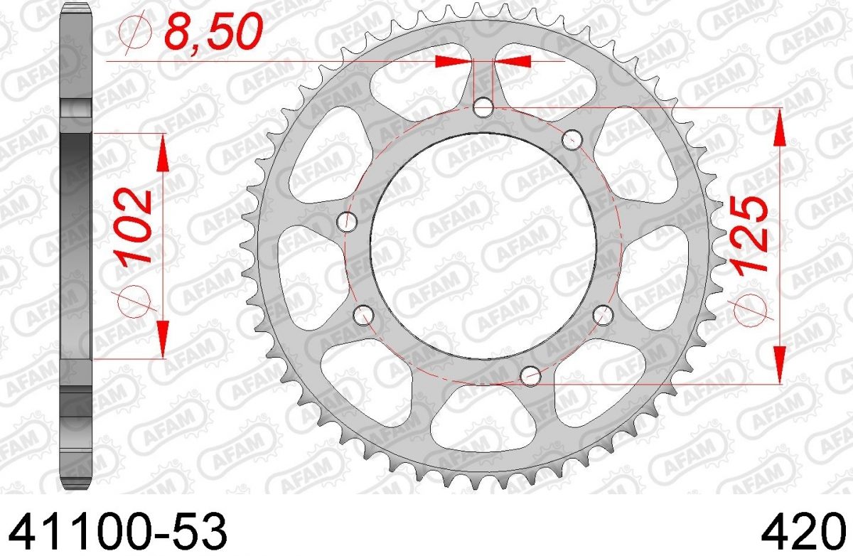 REAR STEEL 53T, 420