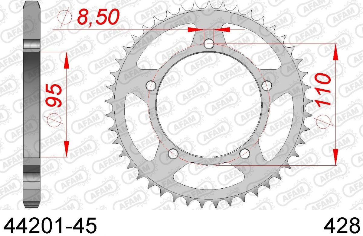 REAR STEEL 45T, 428