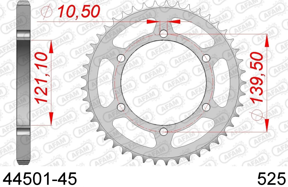 REAR STEEL 45T, 525