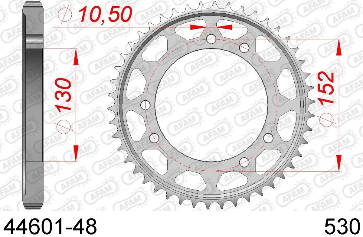 REAR STEEL 48T, 530