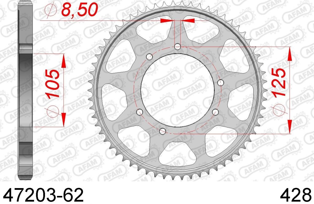 REAR STEEL 62T, 428