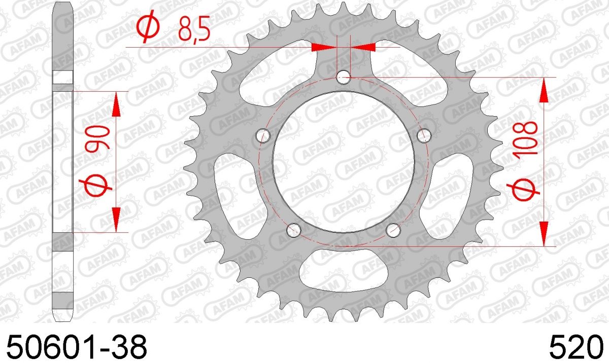 REAR STEEL 38T, 520