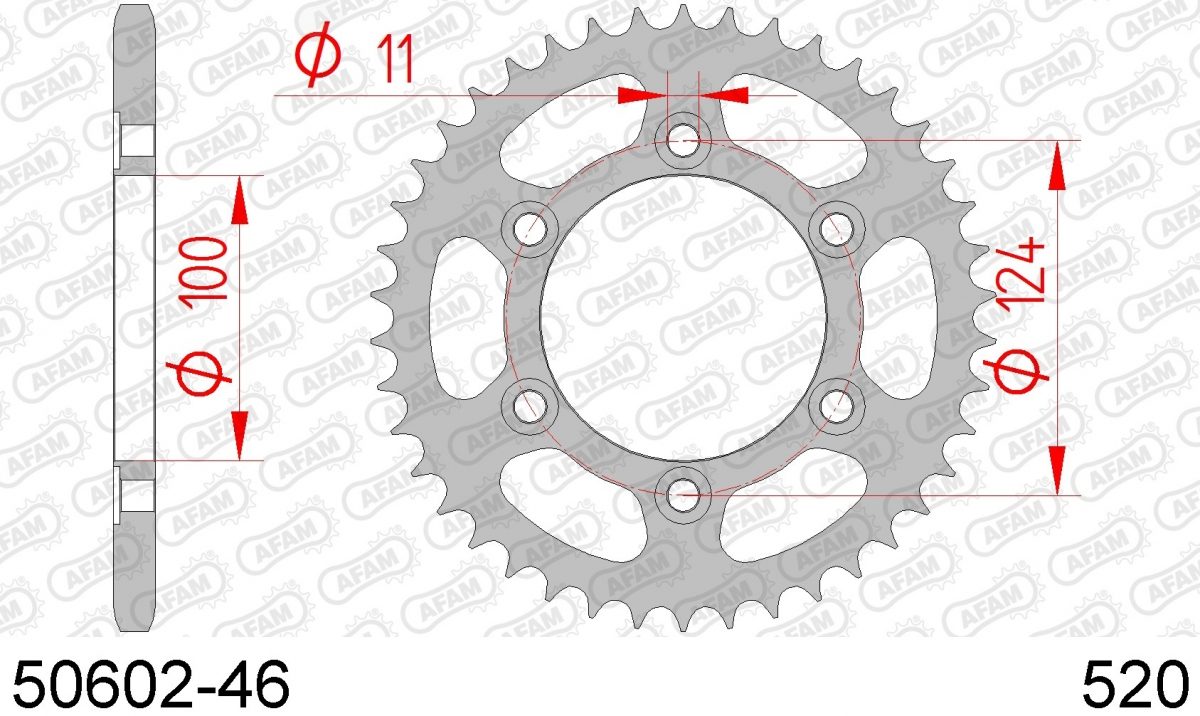 REAR STEEL 46T, 520