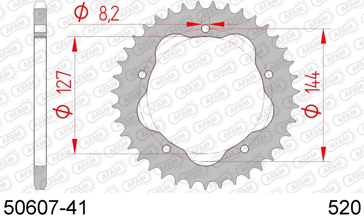 REAR STEEL 41T, 520