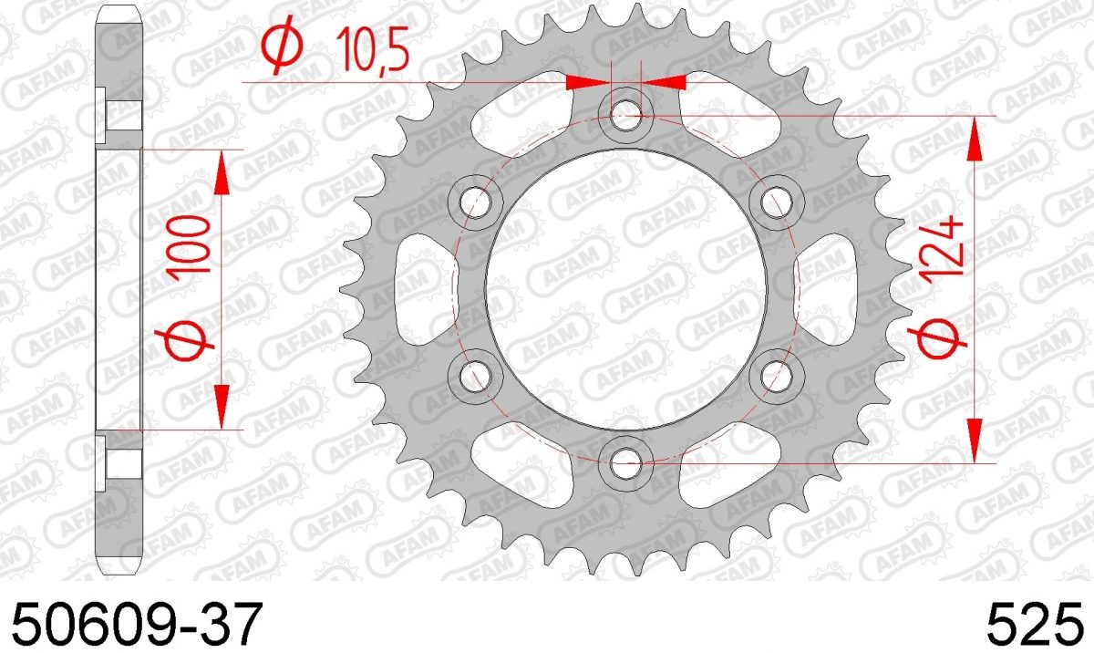 REAR STEEL 37T, 525