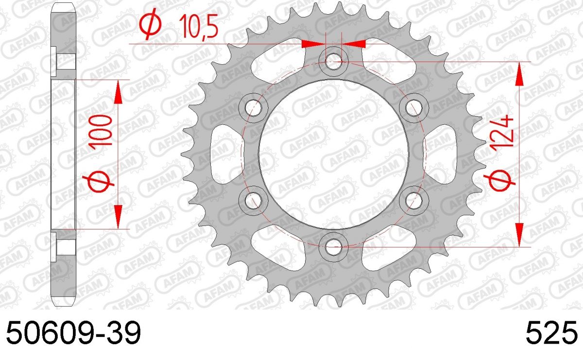 REAR STEEL 39T, 525