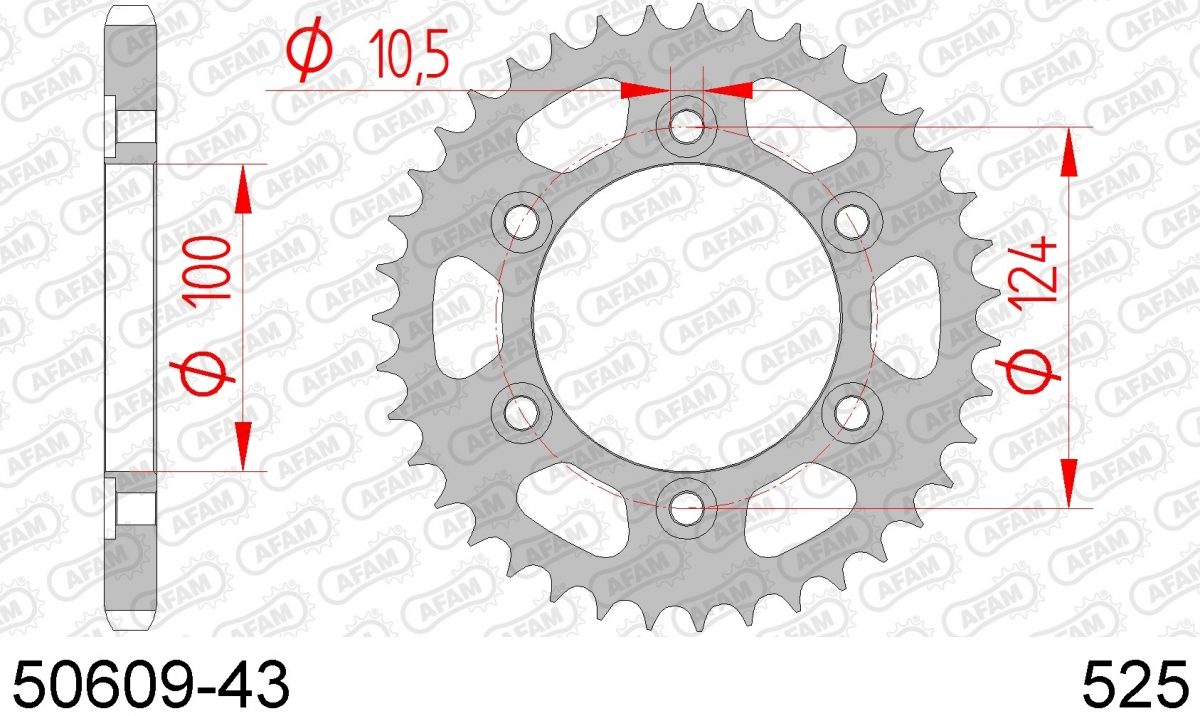 REAR STEEL 43T, 525