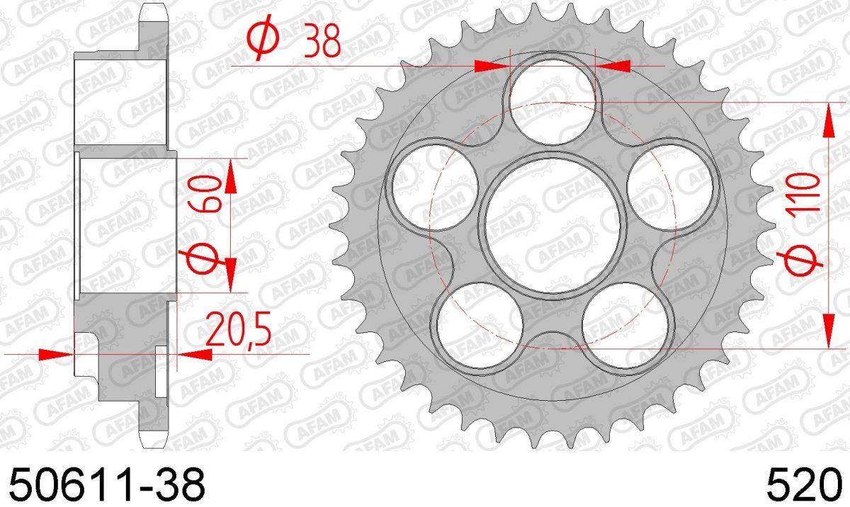 REAR STEEL 38T, 520