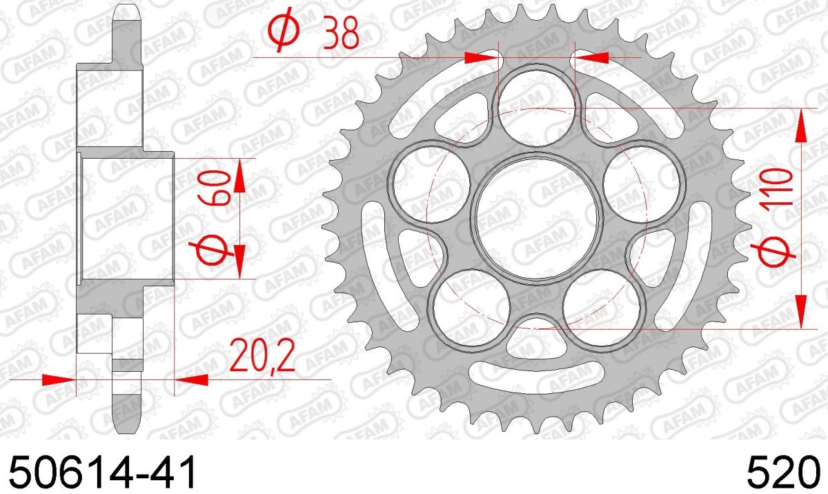 REAR STEEL 41T, 520