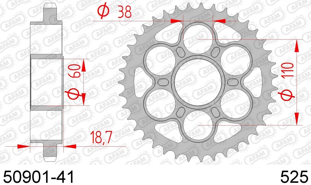 REAR STEEL 41T, 525