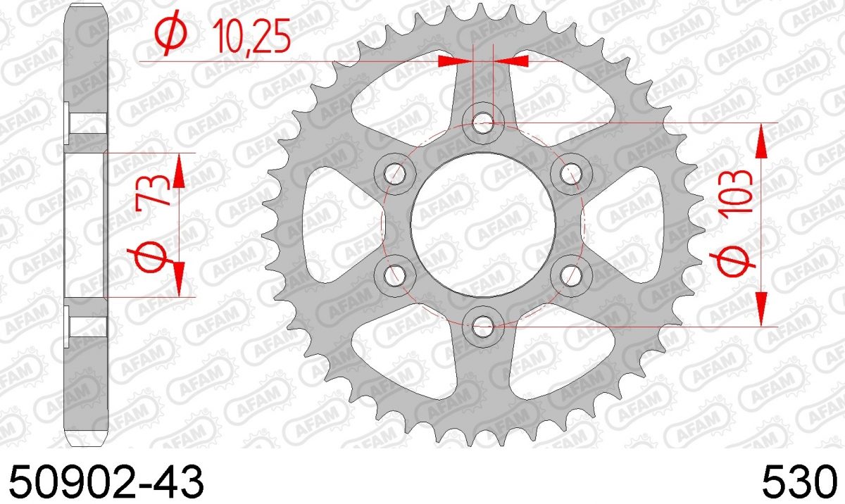 REAR STEEL 43T, 530