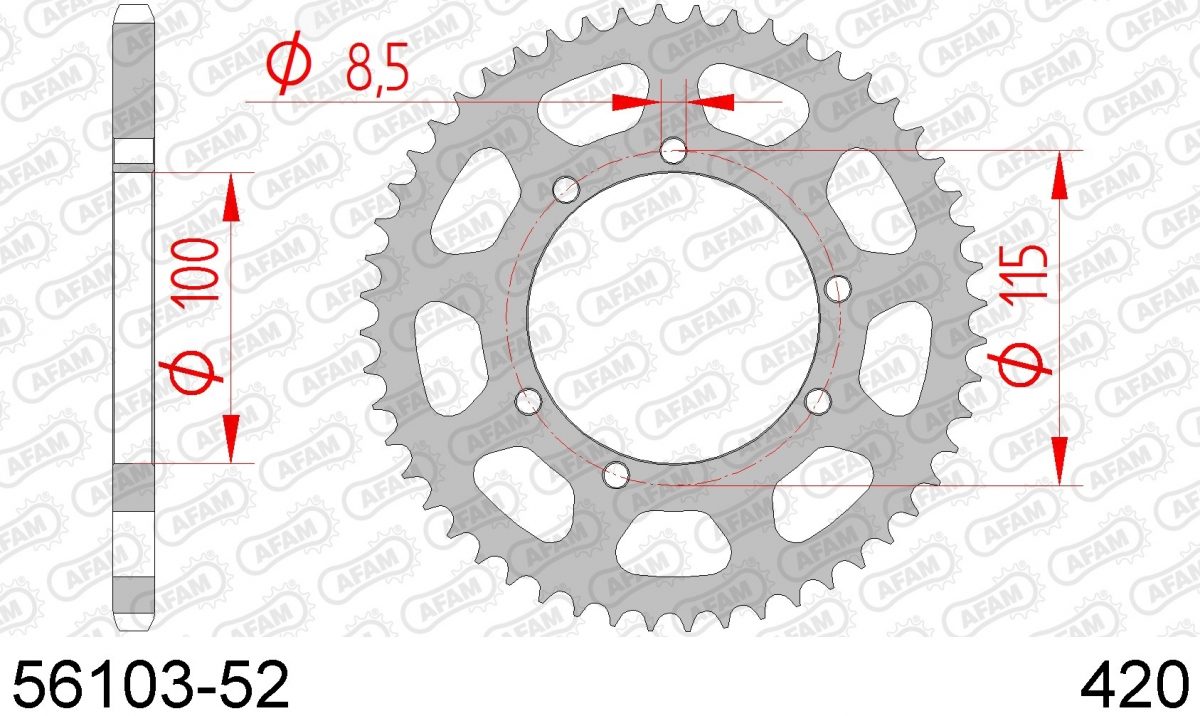 REAR STEEL 52T, 420