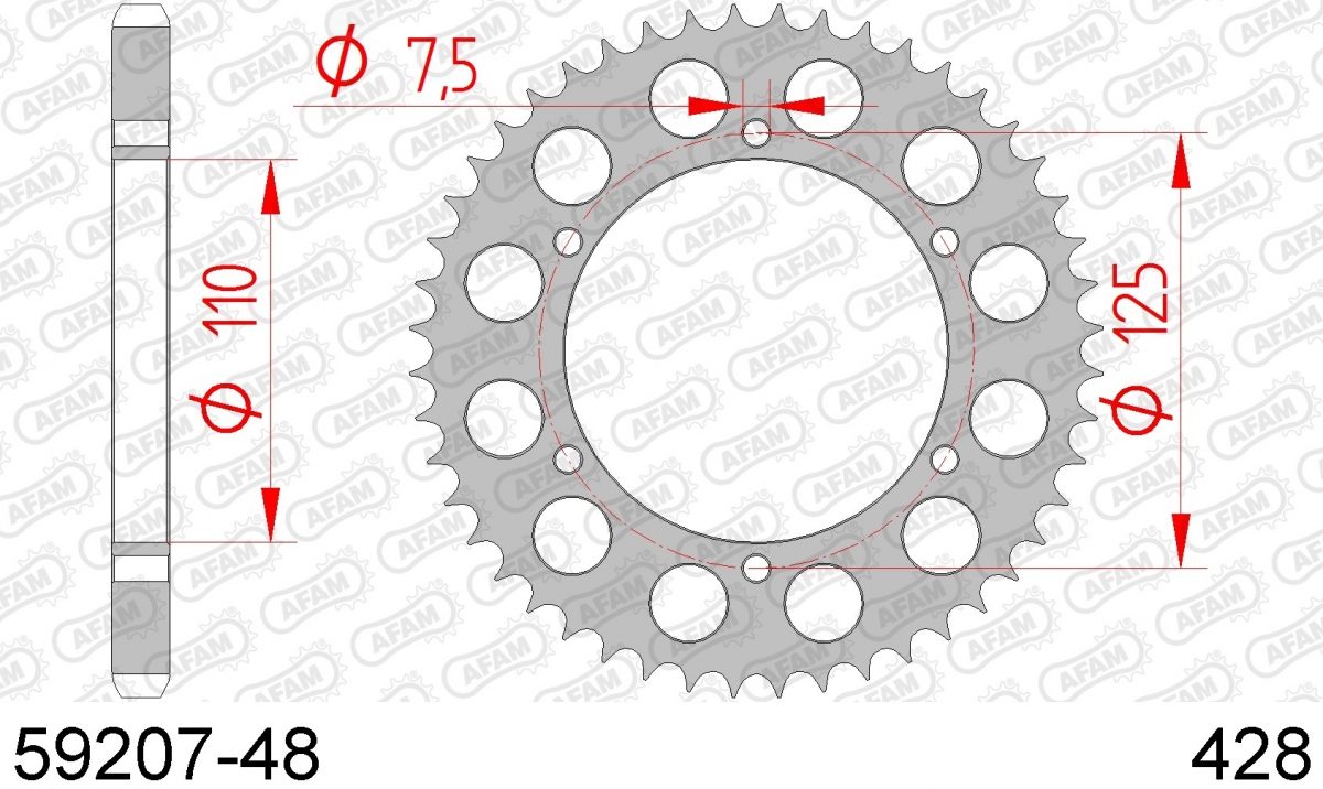 REAR STEEL 48T, 428