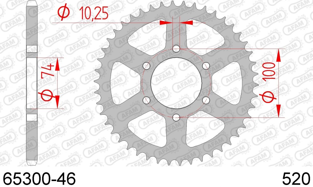 REAR STEEL 46T, 520