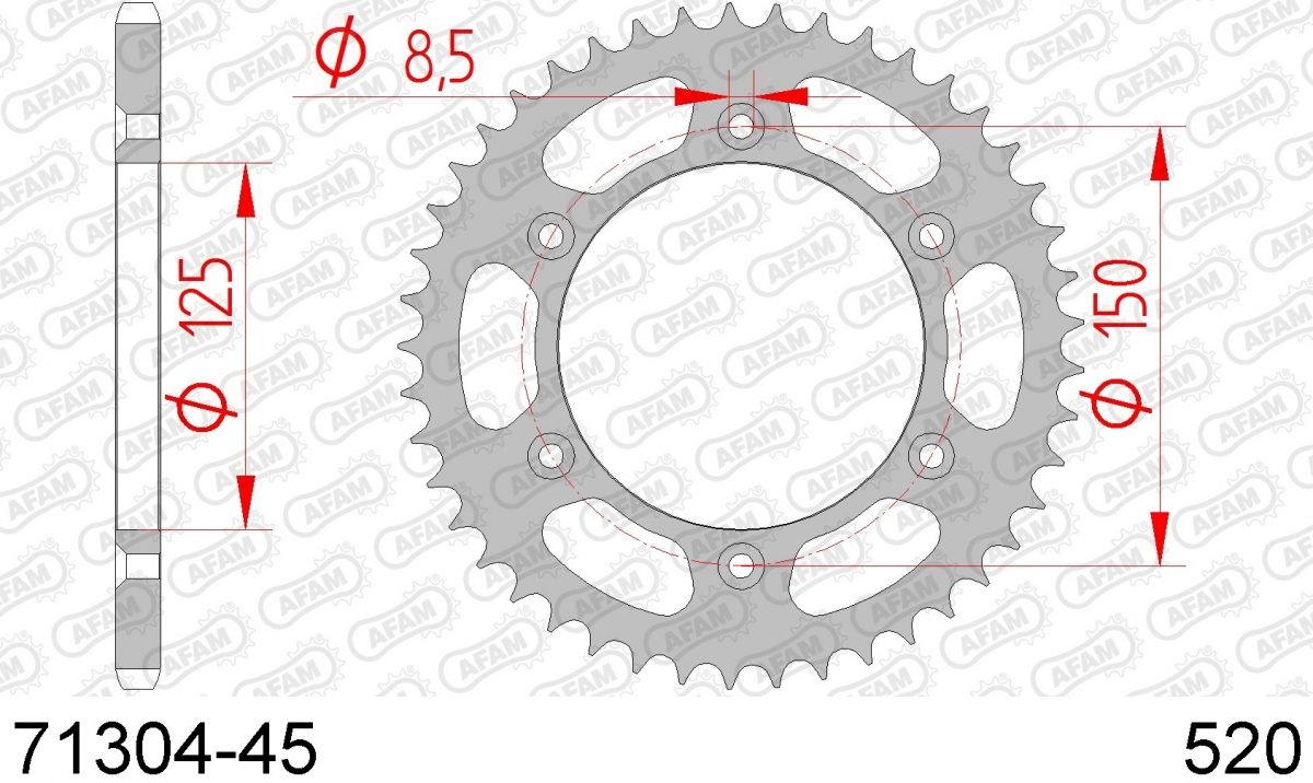 REAR STEEL 45T, 520