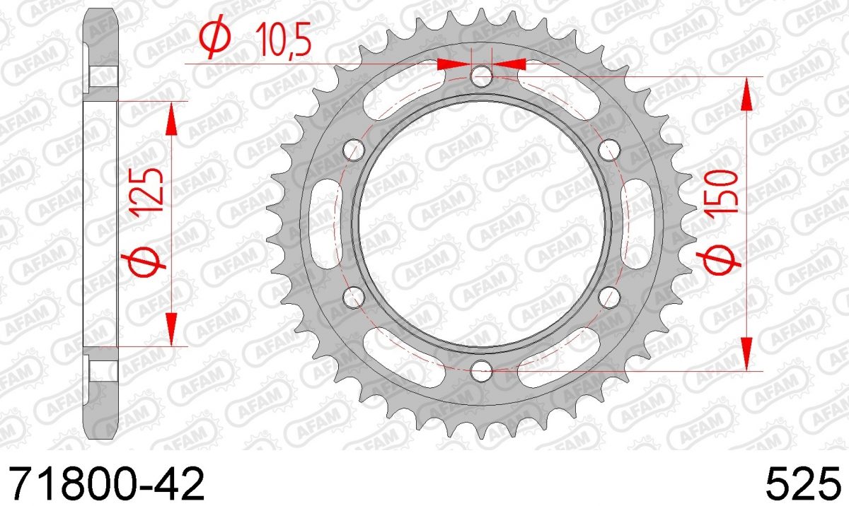 REAR STEEL 42T, 525
