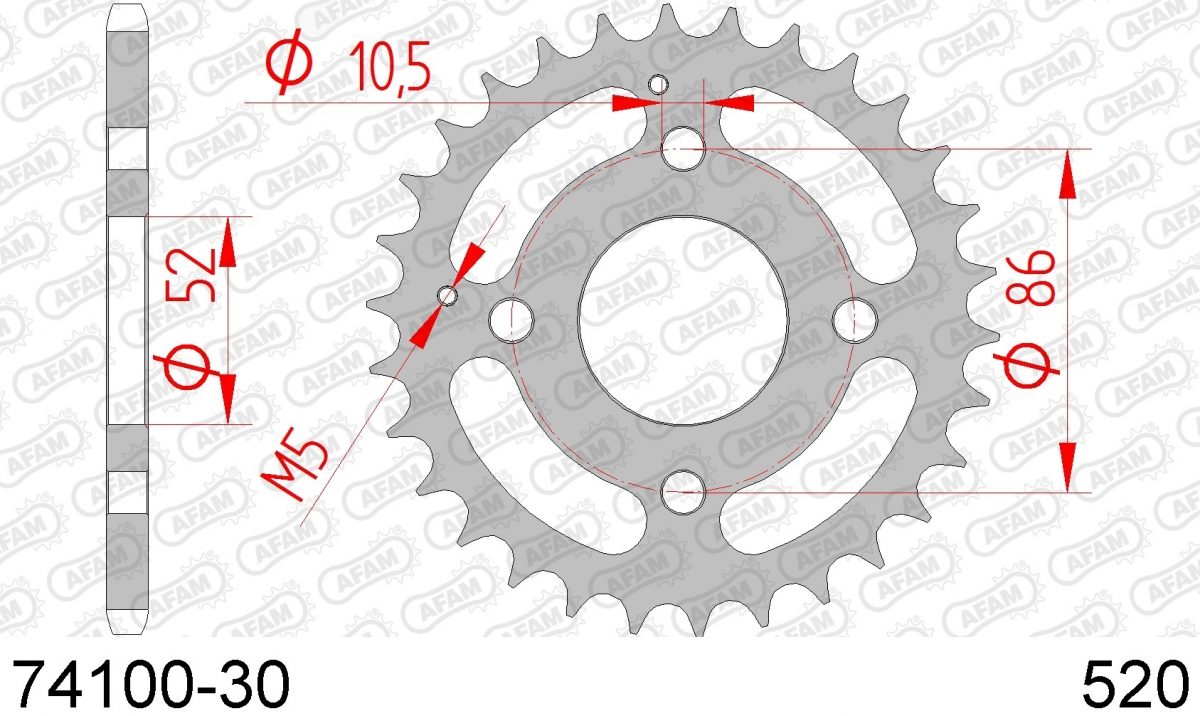 REAR STEEL 30T, 520