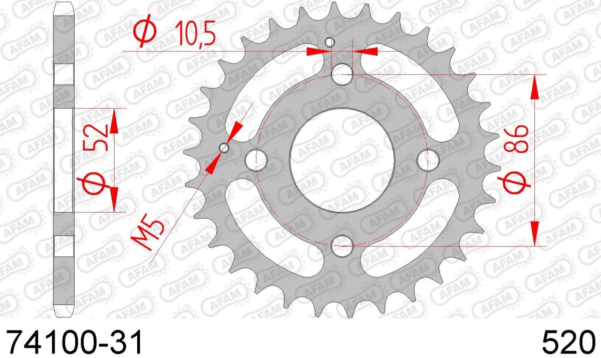REAR STEEL 31T, 520