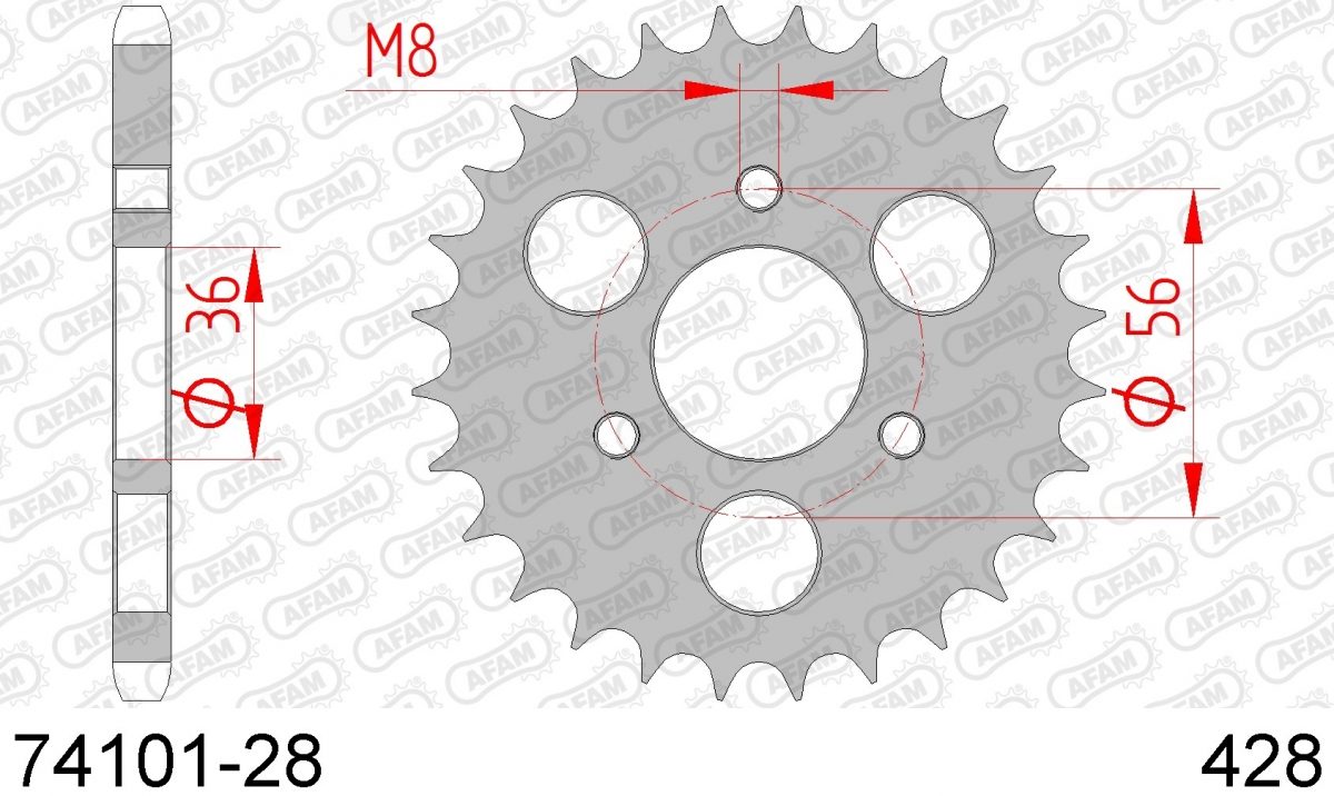 REAR STEEL 28T, 428