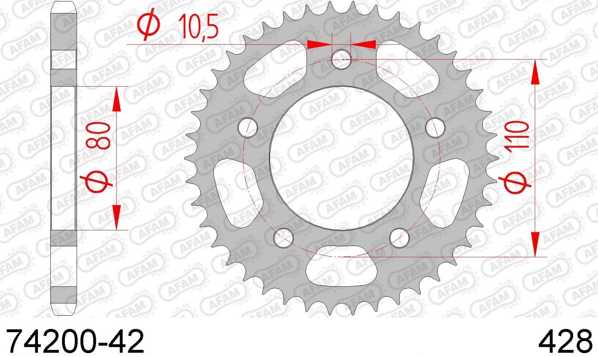 REAR STEEL 42T, 428