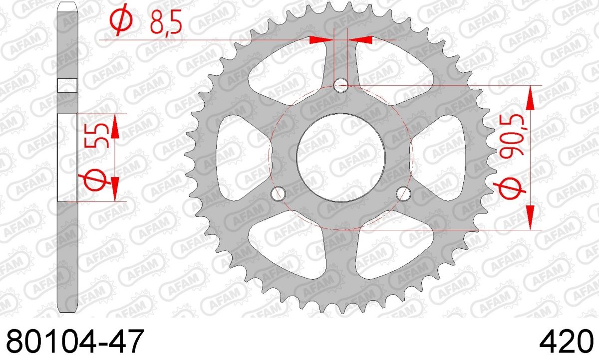 REAR STEEL 47T, 420
