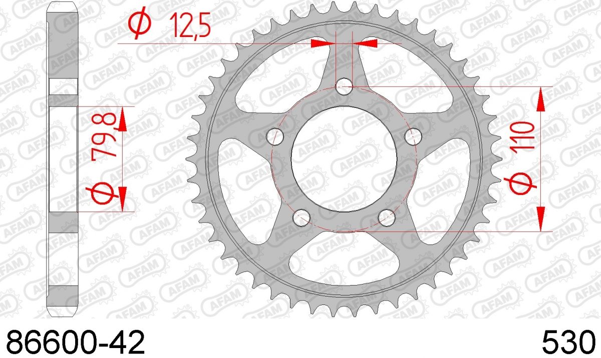 REAR STEEL 42T, 530