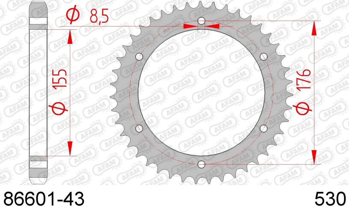 REAR STEEL 43T, 530