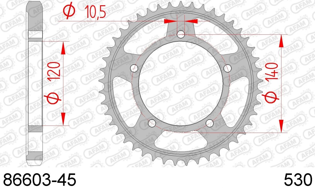 REAR STEEL 45T, 530