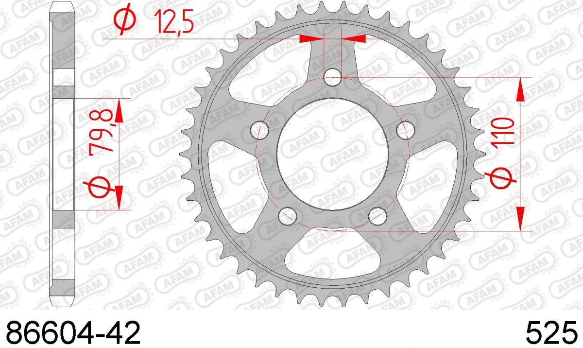 REAR STEEL 42T, 525