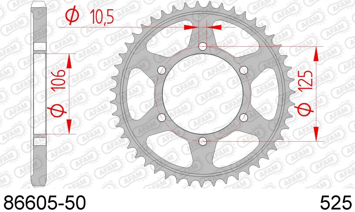 REAR STEEL 50T, 525