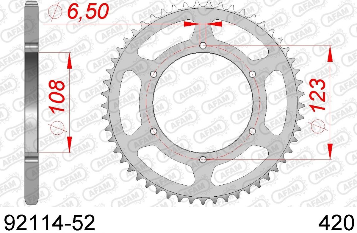 REAR STEEL 52T, 420