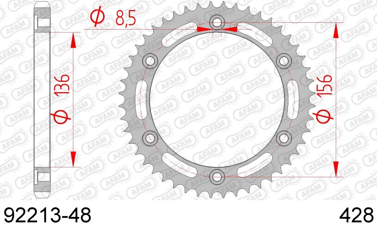 REAR STEEL 48T, 428