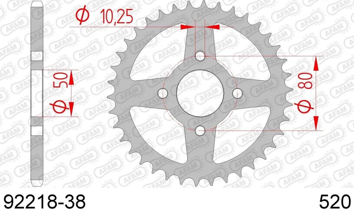 REAR STEEL 38T, 520