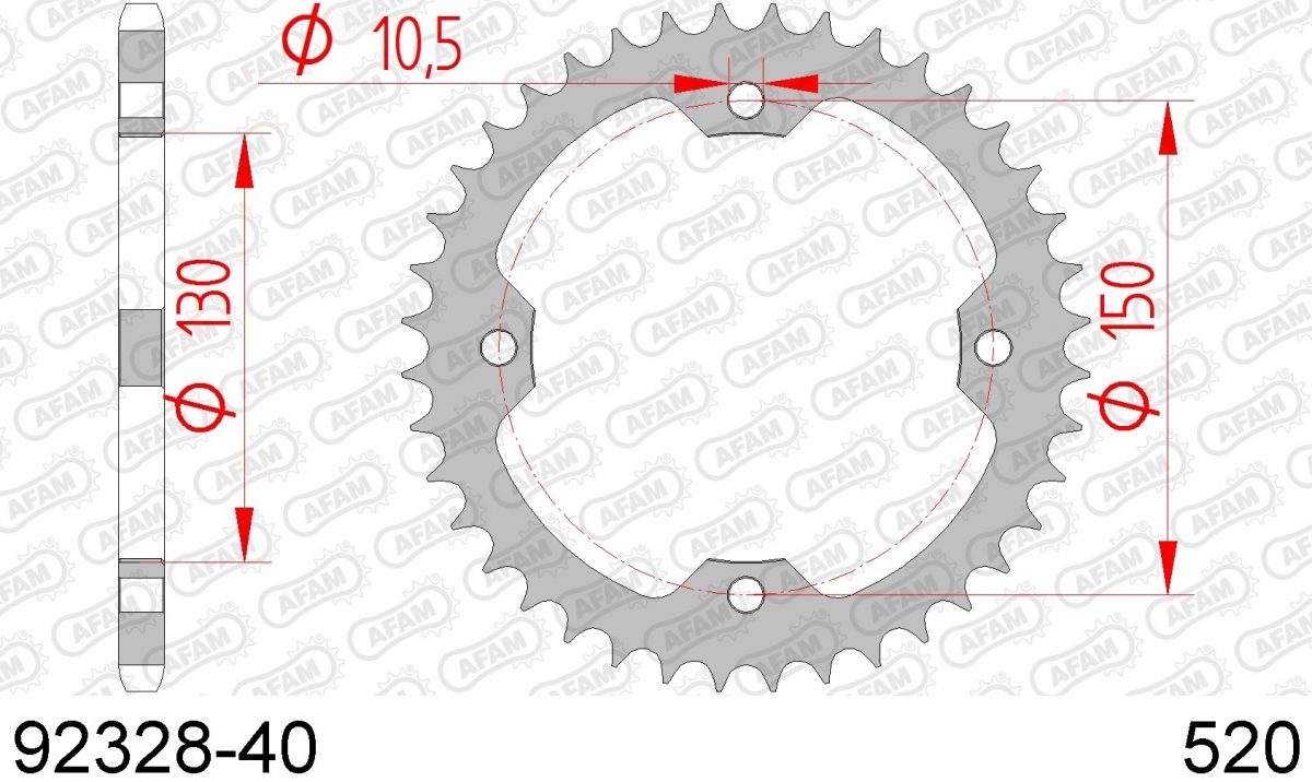 REAR STEEL 40T, 520