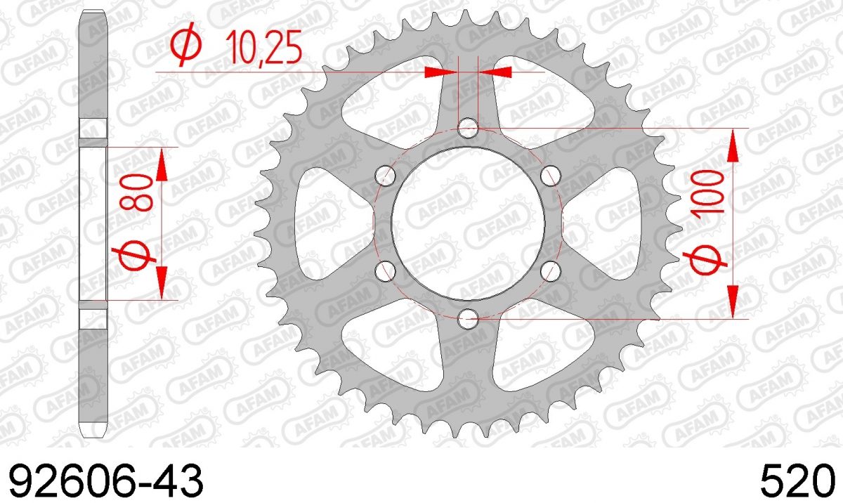 REAR STEEL 43T, 520