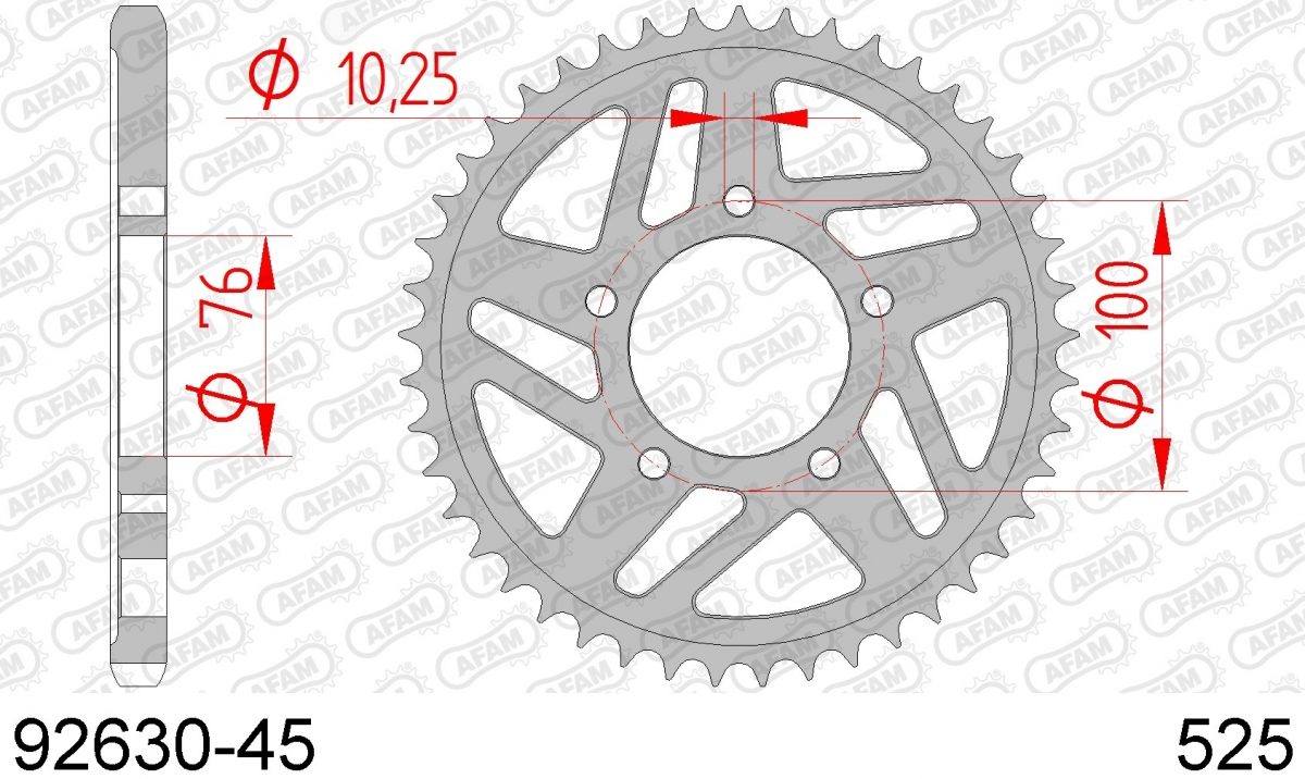 REAR STEEL 45T, 525