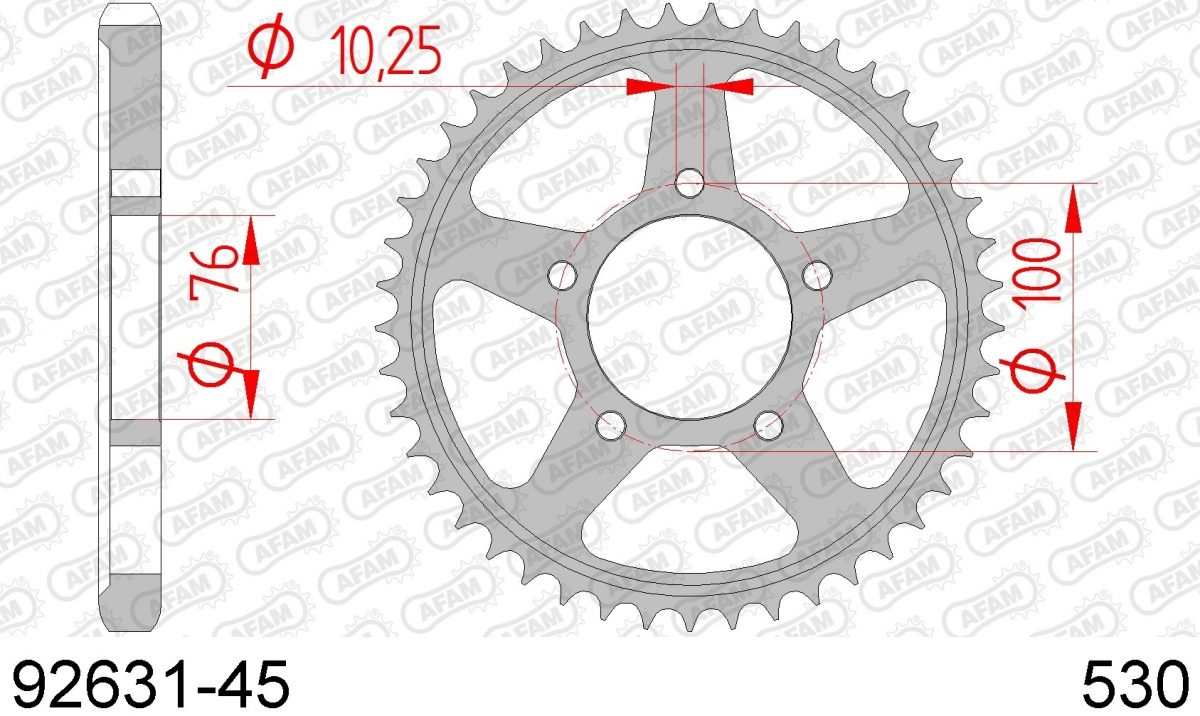 REAR STEEL 45T, 530