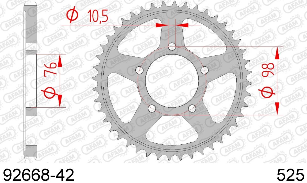REAR STEEL 42T, 525