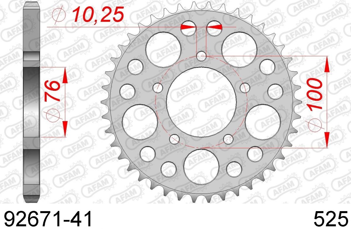 REAR STEEL 41T, 525