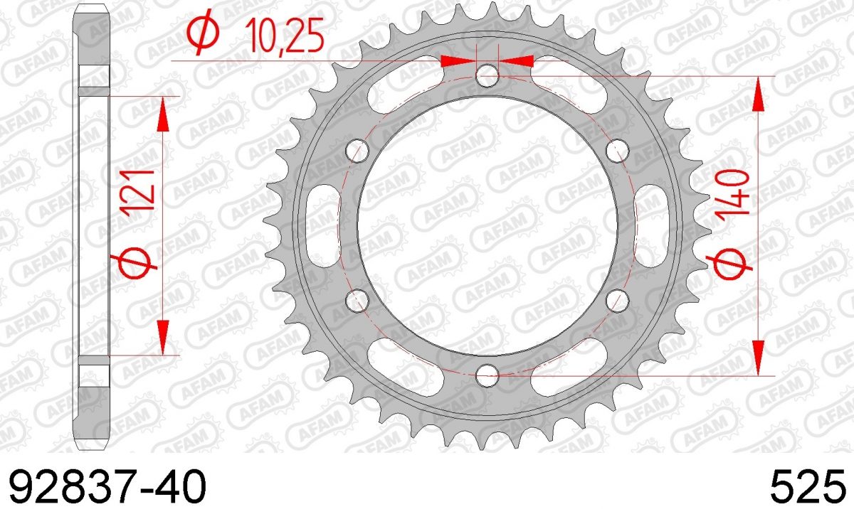 REAR STEEL 40T, 525