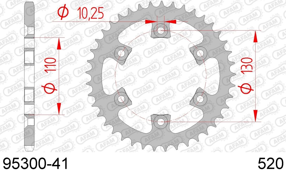 REAR STEEL 41T, 520