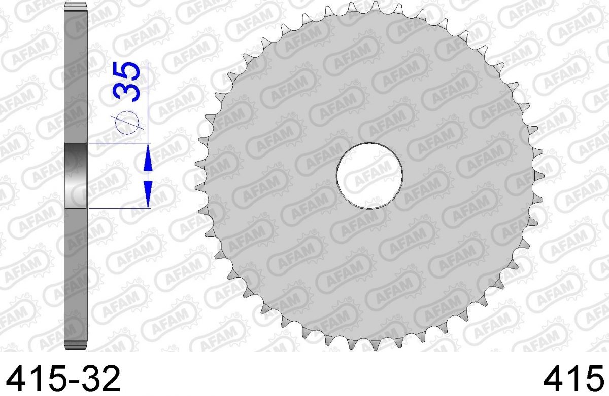 REAR ALU, BLANK, 415, 32T