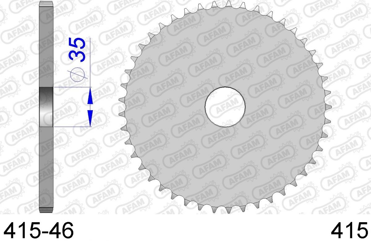 REAR ALU, BLANK, 415, 46T