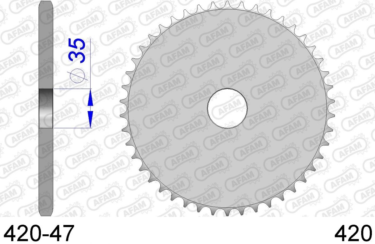 REAR ALU, BLANK, 420, 47T