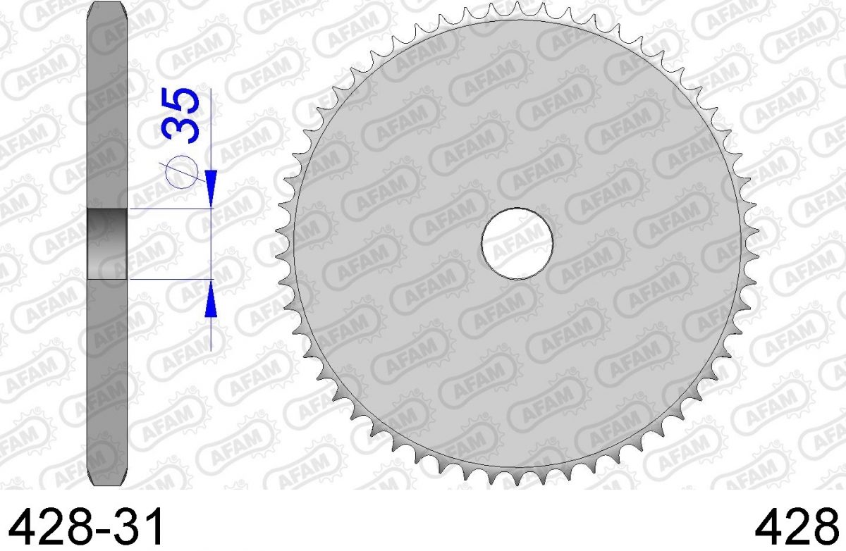 REAR ALU, BLANK, 428, 31T